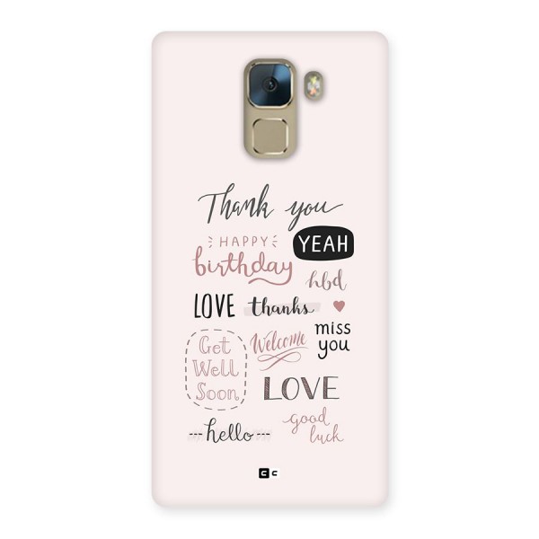 Cute Quotes Back Case for Honor 7