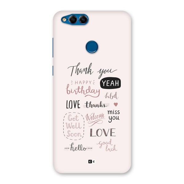 Cute Quotes Back Case for Honor 7X