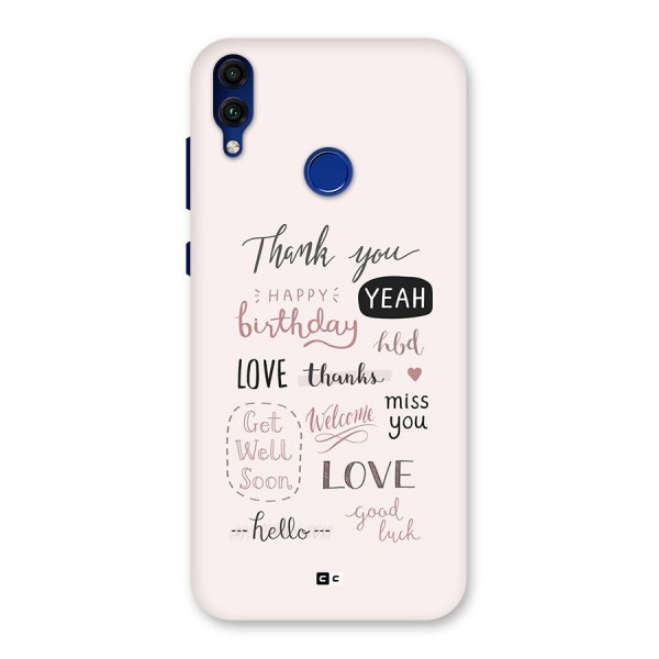 Cute Quotes Back Case for Honor 8C