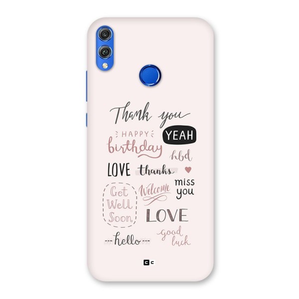 Cute Quotes Back Case for Honor 8X