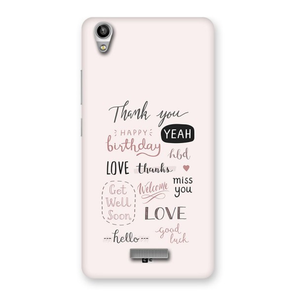 Cute Quotes Back Case for Lava Pixel V1