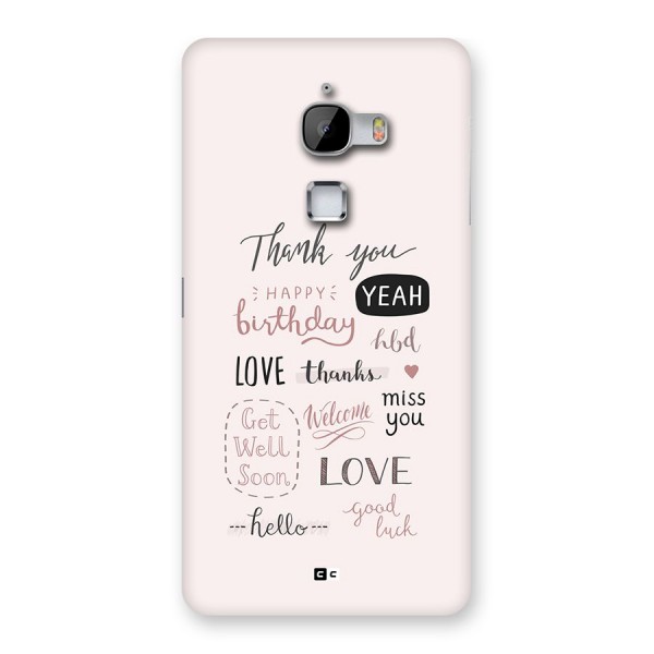 Cute Quotes Back Case for LeTV Le Max