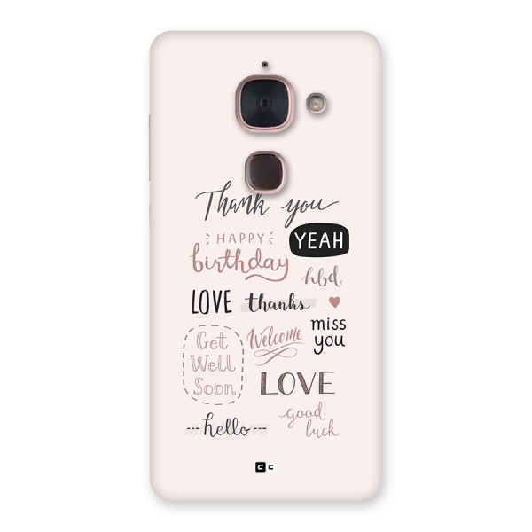 Cute Quotes Back Case for Le Max 2