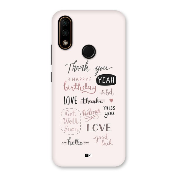 Cute Quotes Back Case for Lenovo A6 Note