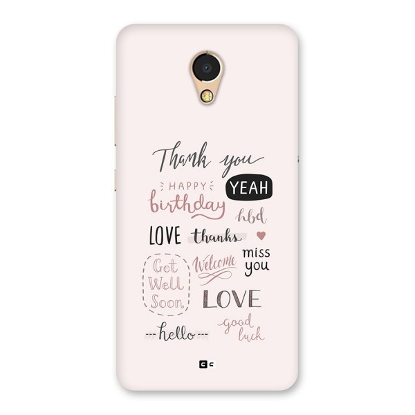 Cute Quotes Back Case for Lenovo P2