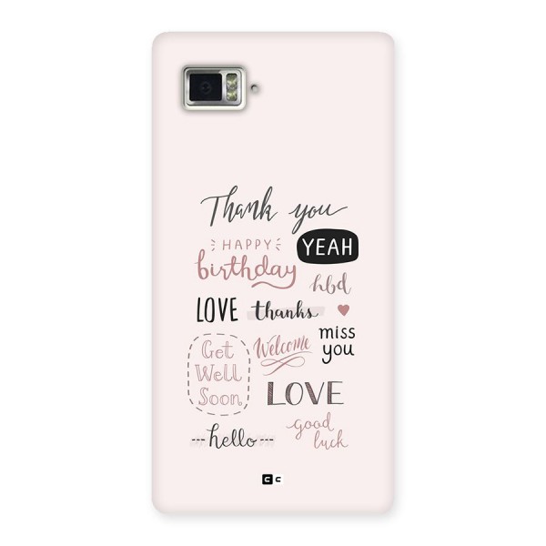 Cute Quotes Back Case for Lenovo Vibe Z2 Pro K920