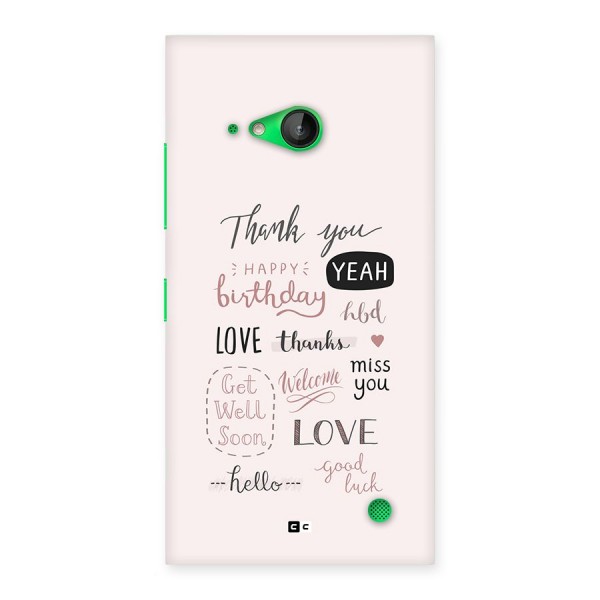 Cute Quotes Back Case for Lumia 730