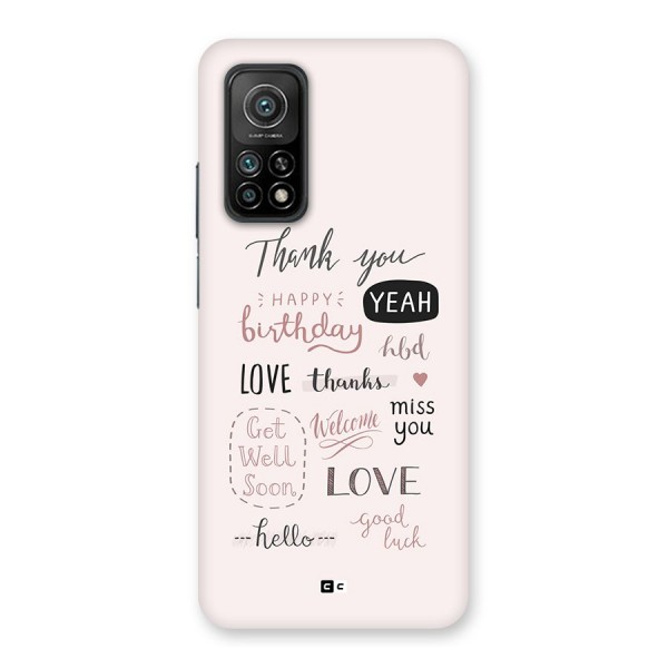 Cute Quotes Back Case for Mi 10T Pro 5G