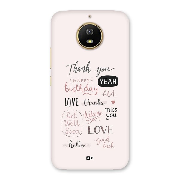 Cute Quotes Back Case for Moto G5s