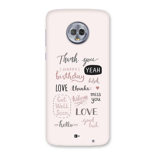 Cute Quotes Back Case for Moto G6 Plus