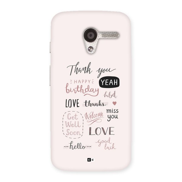 Cute Quotes Back Case for Moto X