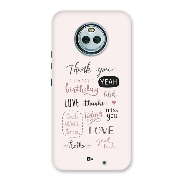 Cute Quotes Back Case for Moto X4