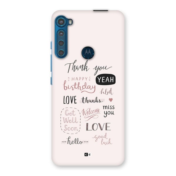 Cute Quotes Back Case for Motorola One Fusion Plus