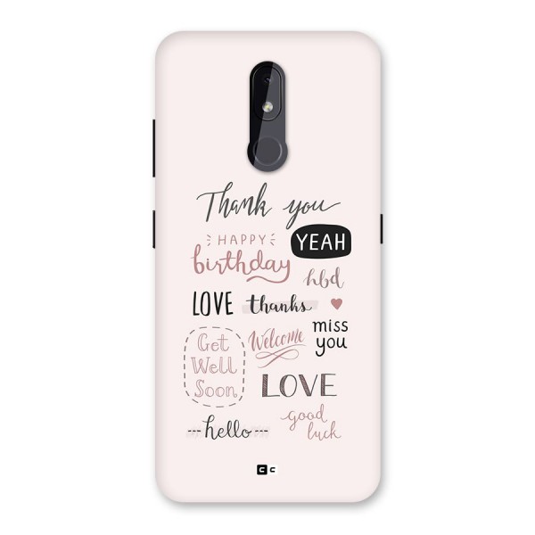 Cute Quotes Back Case for Nokia 3.2