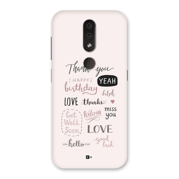 Cute Quotes Back Case for Nokia 4.2