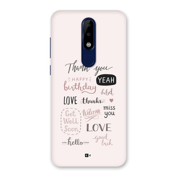 Cute Quotes Back Case for Nokia 5.1 Plus