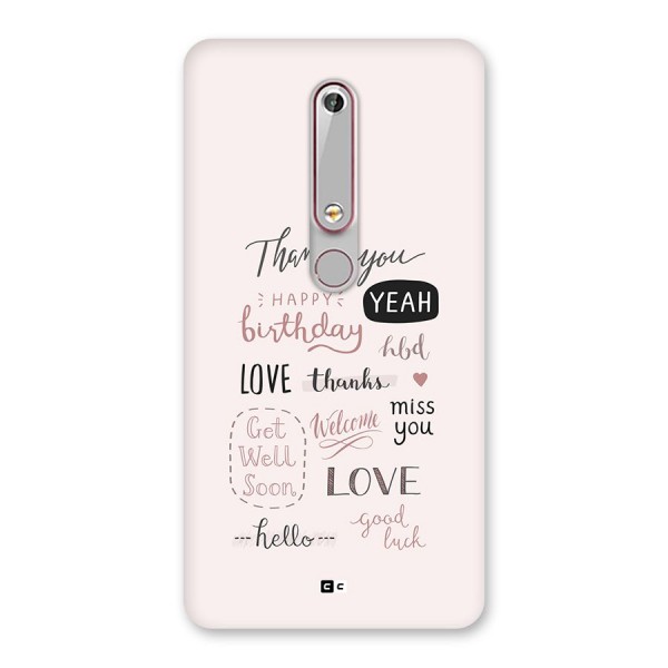 Cute Quotes Back Case for Nokia 6.1