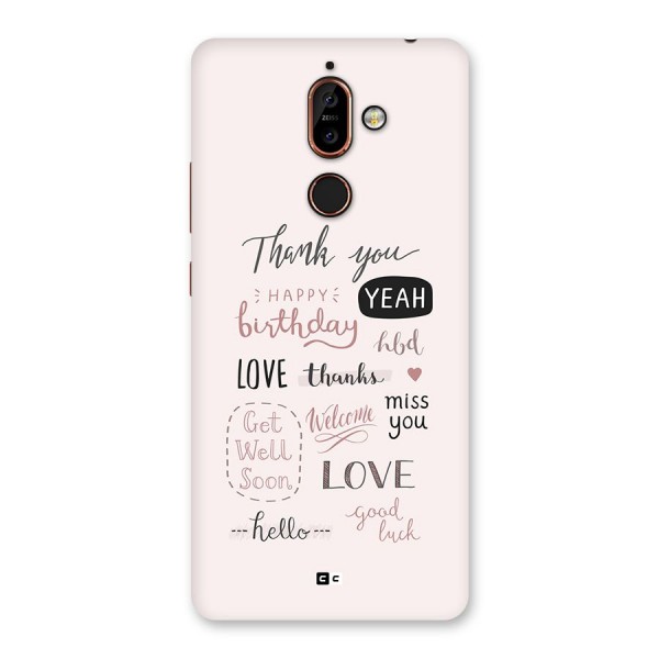 Cute Quotes Back Case for Nokia 7 Plus