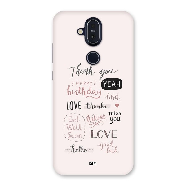 Cute Quotes Back Case for Nokia 8.1