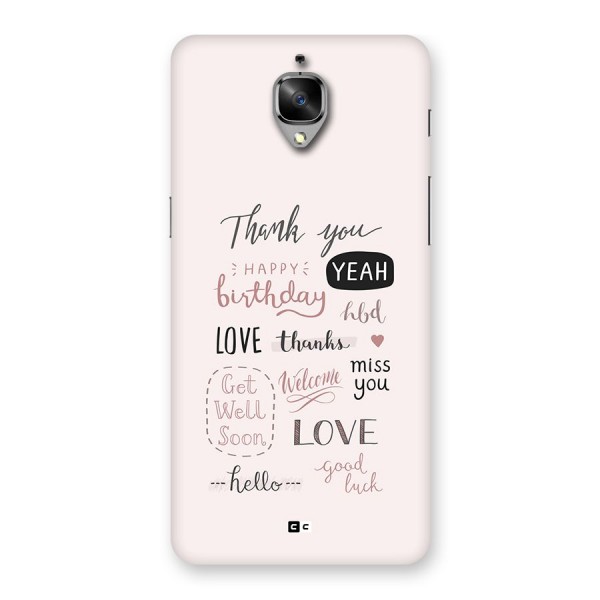 Cute Quotes Back Case for OnePlus 3T