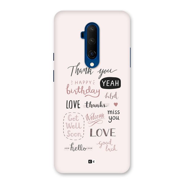 Cute Quotes Back Case for OnePlus 7T Pro