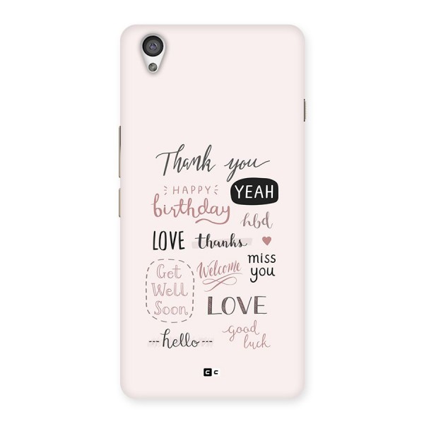 Cute Quotes Back Case for OnePlus X