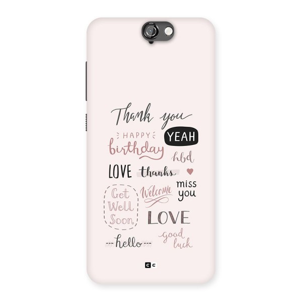 Cute Quotes Back Case for One A9