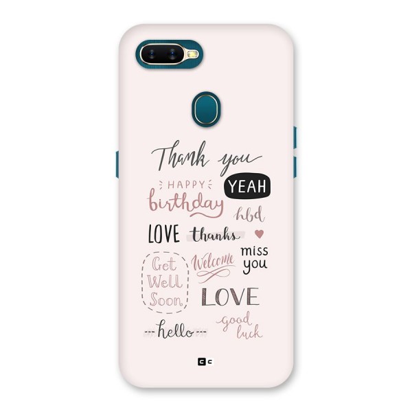 Cute Quotes Back Case for Oppo A11k