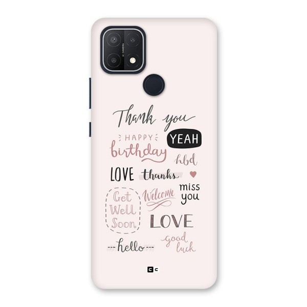 Cute Quotes Back Case for Oppo A15