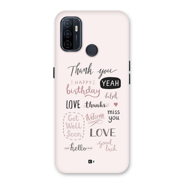 Cute Quotes Back Case for Oppo A33 (2020)