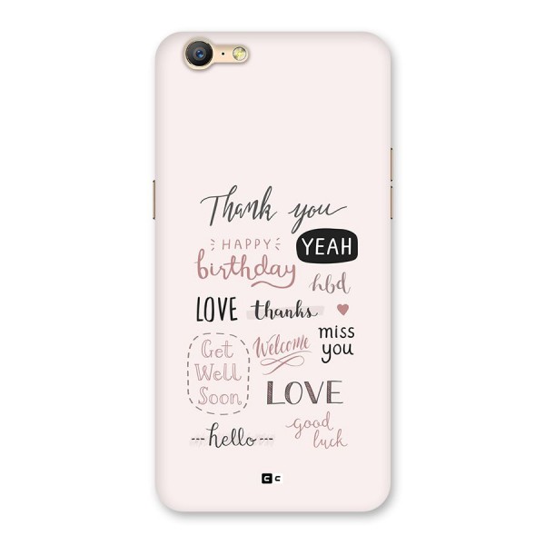 Cute Quotes Back Case for Oppo A39