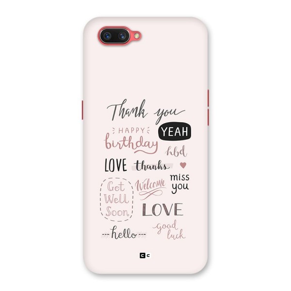 Cute Quotes Back Case for Oppo A3s