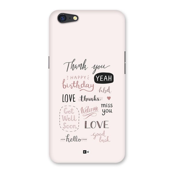 Cute Quotes Back Case for Oppo A71