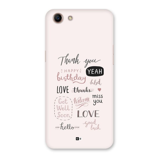 Cute Quotes Back Case for Oppo A83 (2018)