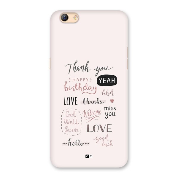 Cute Quotes Back Case for Oppo F3 Plus