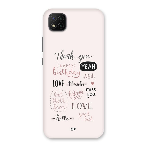 Cute Quotes Back Case for Poco C3