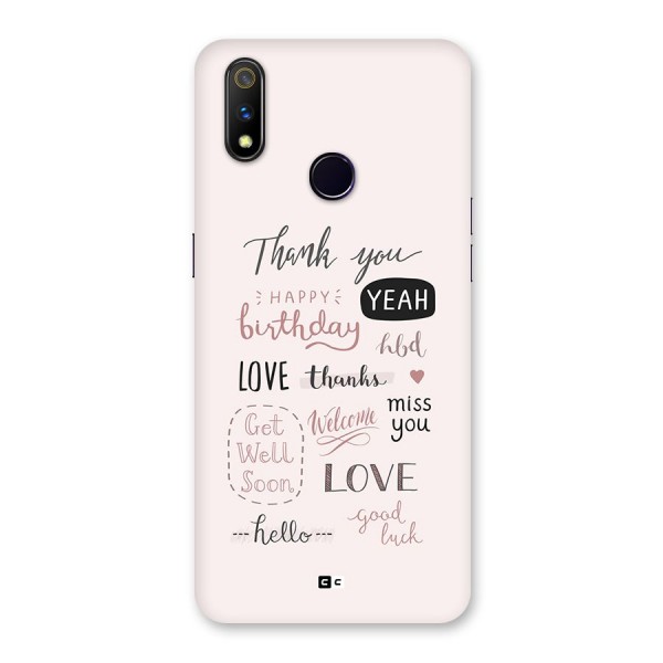 Cute Quotes Back Case for Realme 3 Pro