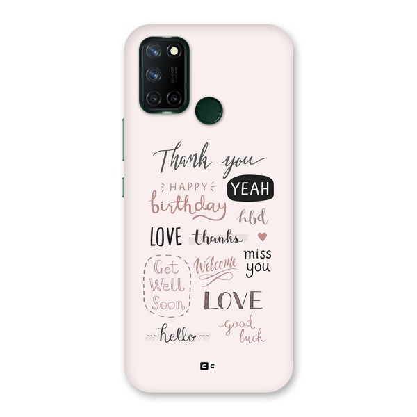 Cute Quotes Back Case for Realme C17