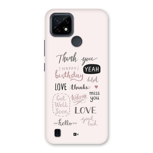 Cute Quotes Back Case for Realme C21