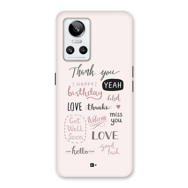 Cute Quotes Back Case for Realme GT Neo 3