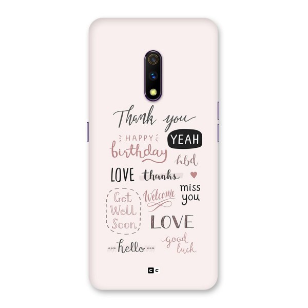 Cute Quotes Back Case for Realme X