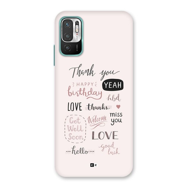 Cute Quotes Back Case for Redmi Note 10T 5G