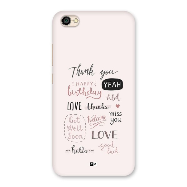 Cute Quotes Back Case for Redmi Y1 Lite