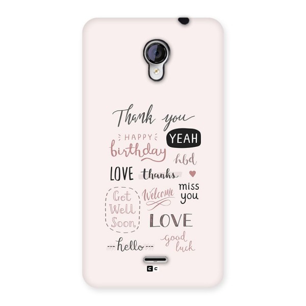 Cute Quotes Back Case for Unite 2 A106