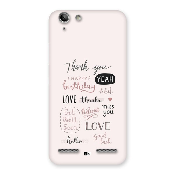 Cute Quotes Back Case for Vibe K5