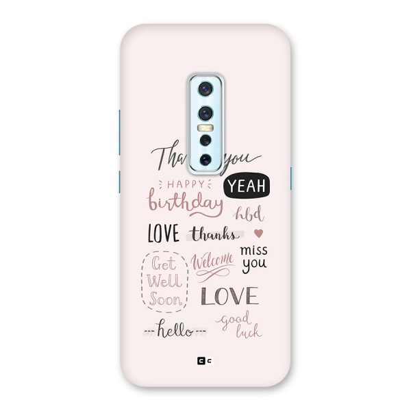 Cute Quotes Back Case for Vivo V17 Pro