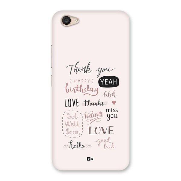 Cute Quotes Back Case for Vivo V5 Plus