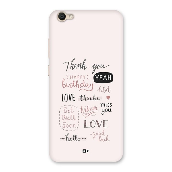 Cute Quotes Back Case for Vivo V5s