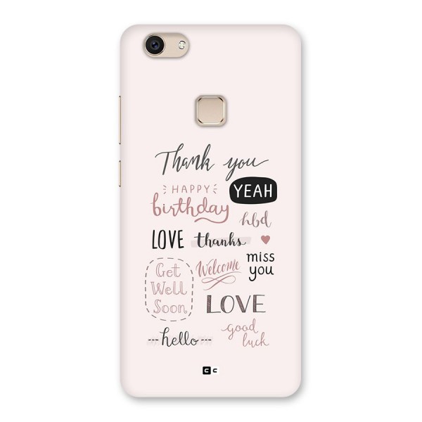 Cute Quotes Back Case for Vivo V7