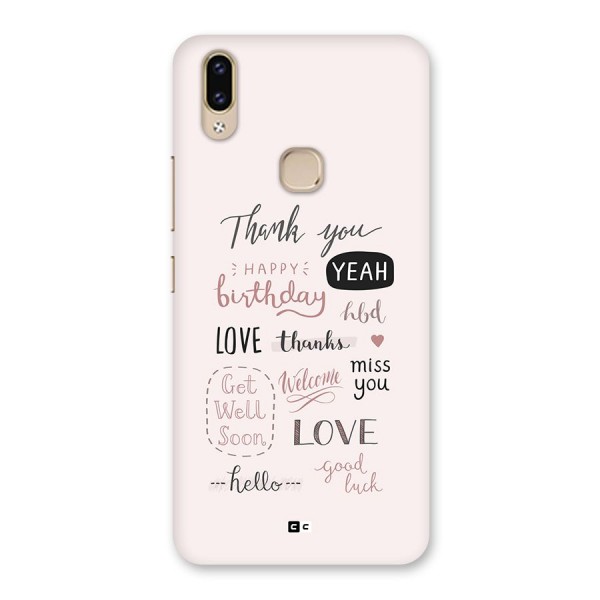 Cute Quotes Back Case for Vivo V9